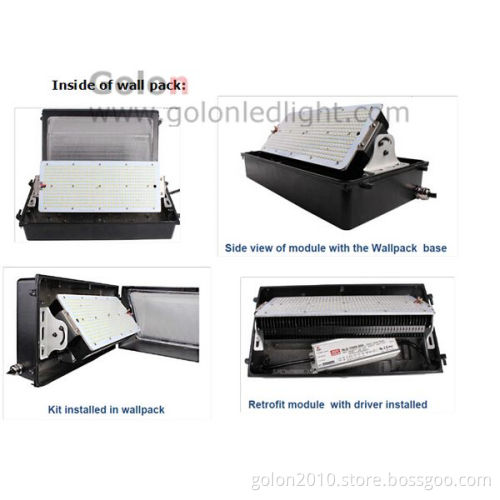 LED Wall Pack Retrofit Kit 90W Built in Fin Aluminum Heat Sink+ UL Driver